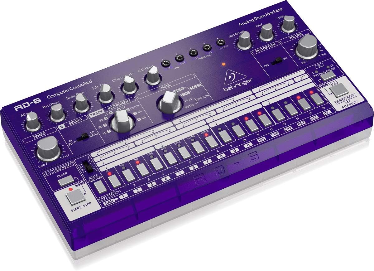 Behringer RD-6 Analog Drum Machine Purple Translucent