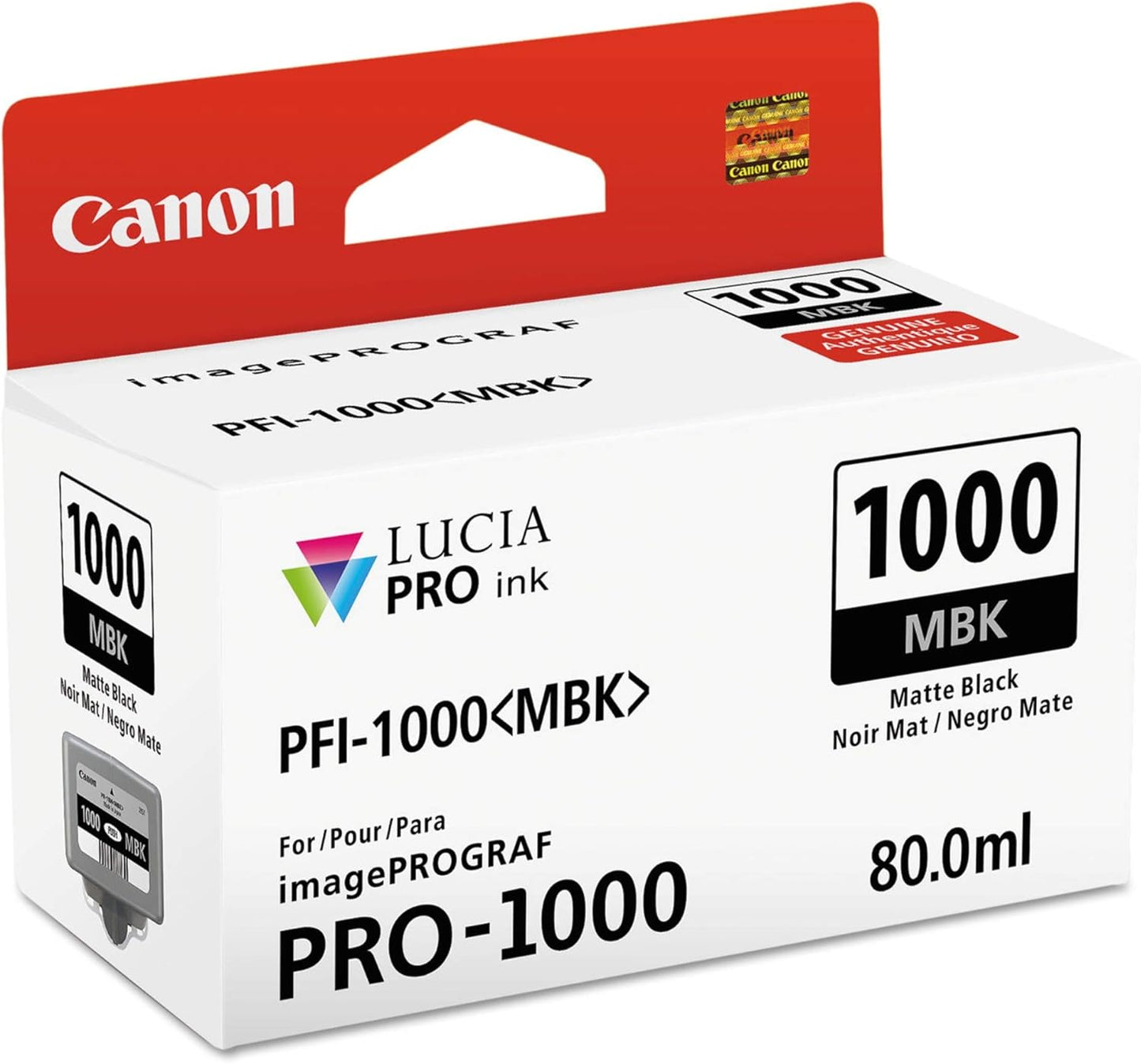 Canon 0545C002 Lucia PRO PFI-1000 Matte Black Ink
