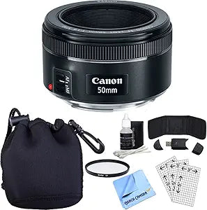 Canon E4CN5018STM 50mm f/1.8 Lens Bundle