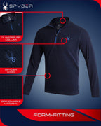 Spyder M CUT FLEECE QTR ZIP Active Quarter Zip Sweatshirt