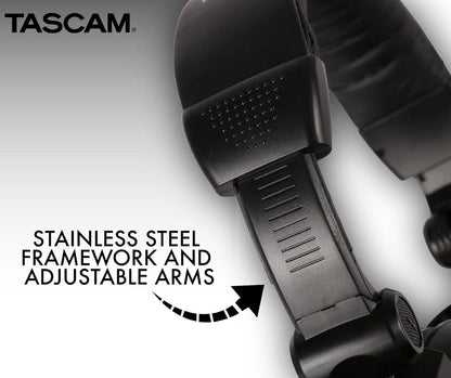 Tascam TH-03 Closed-Back Studio Monitoring Headphones Black