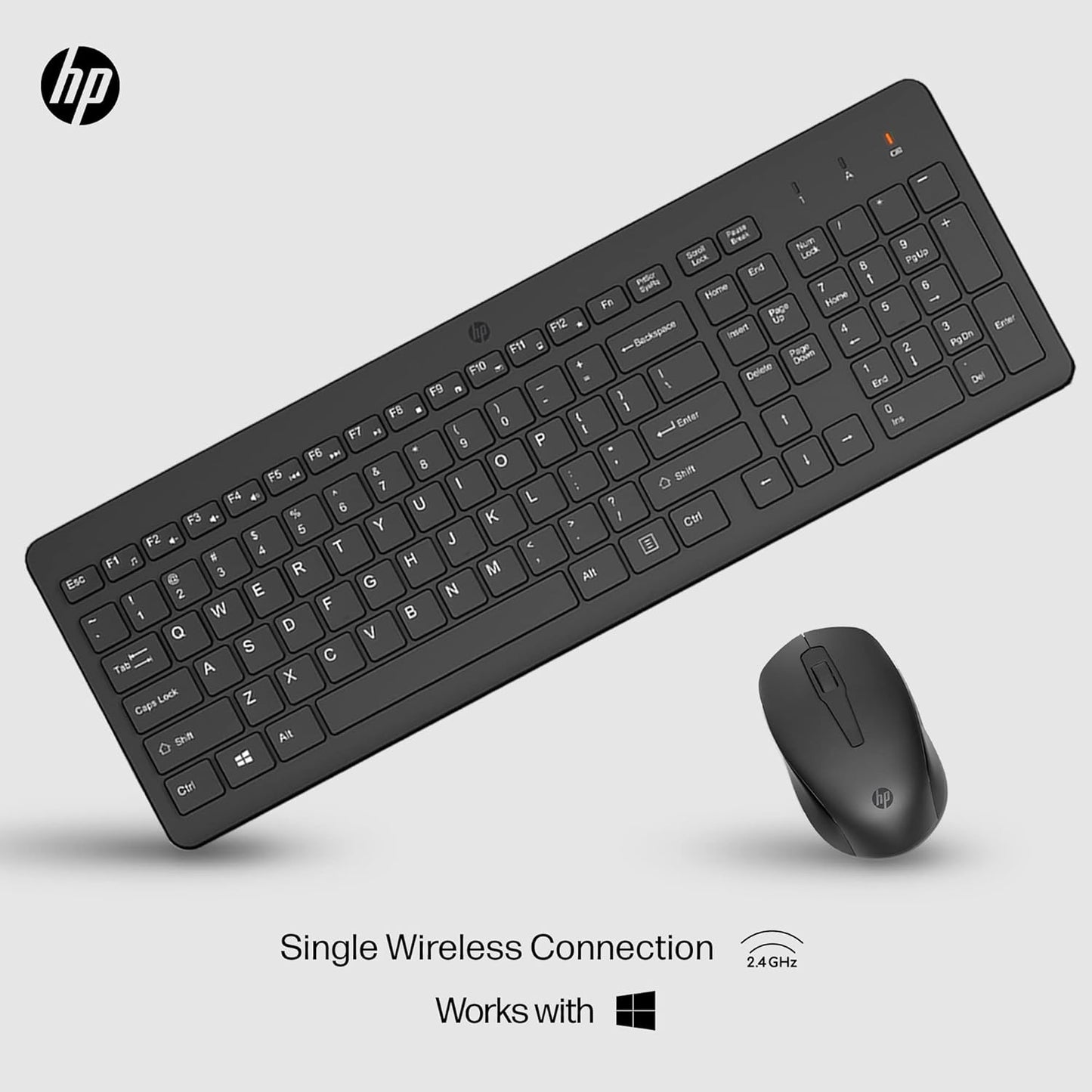 HP 2V9E6AA#ABL - 330 Wireless Keyboard and Mouse Combo - Black