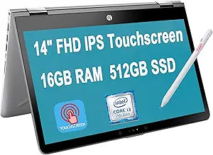 HP Pavilion x360 2-in-1: 14" Touch, i3, 16GB, 512GB SSD +Pen
