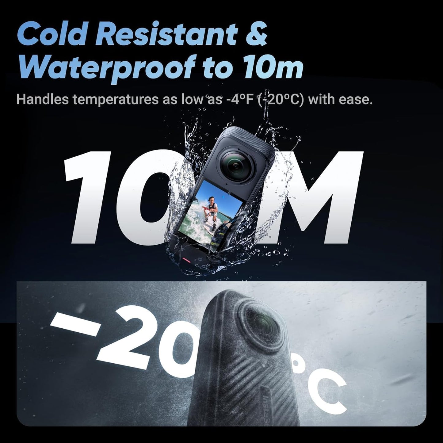 Insta360 CINSABMA X4 8K 360 Waterproof Action Camera