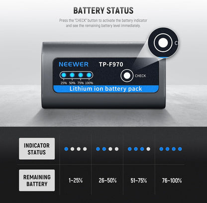 Neewer TP-F970 10500mAh Replacement Battery PD 20W