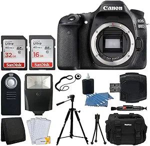 Canon 80D K6 DSLR Camera Bundle with Accessories