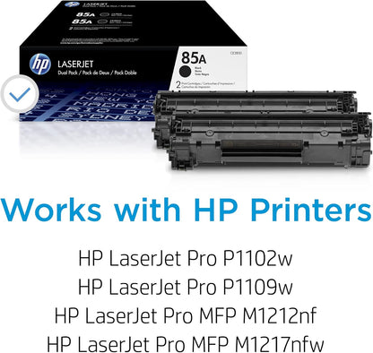HP CE285D 85A Black Toner Cartridge 2-Pack