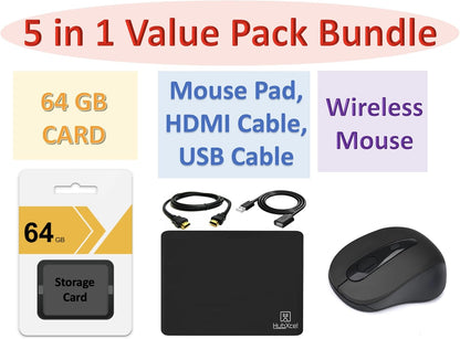 HP Newest HP 14 Inch Laptop Celeron 4GB 128GB SSD Windows 11 + Office