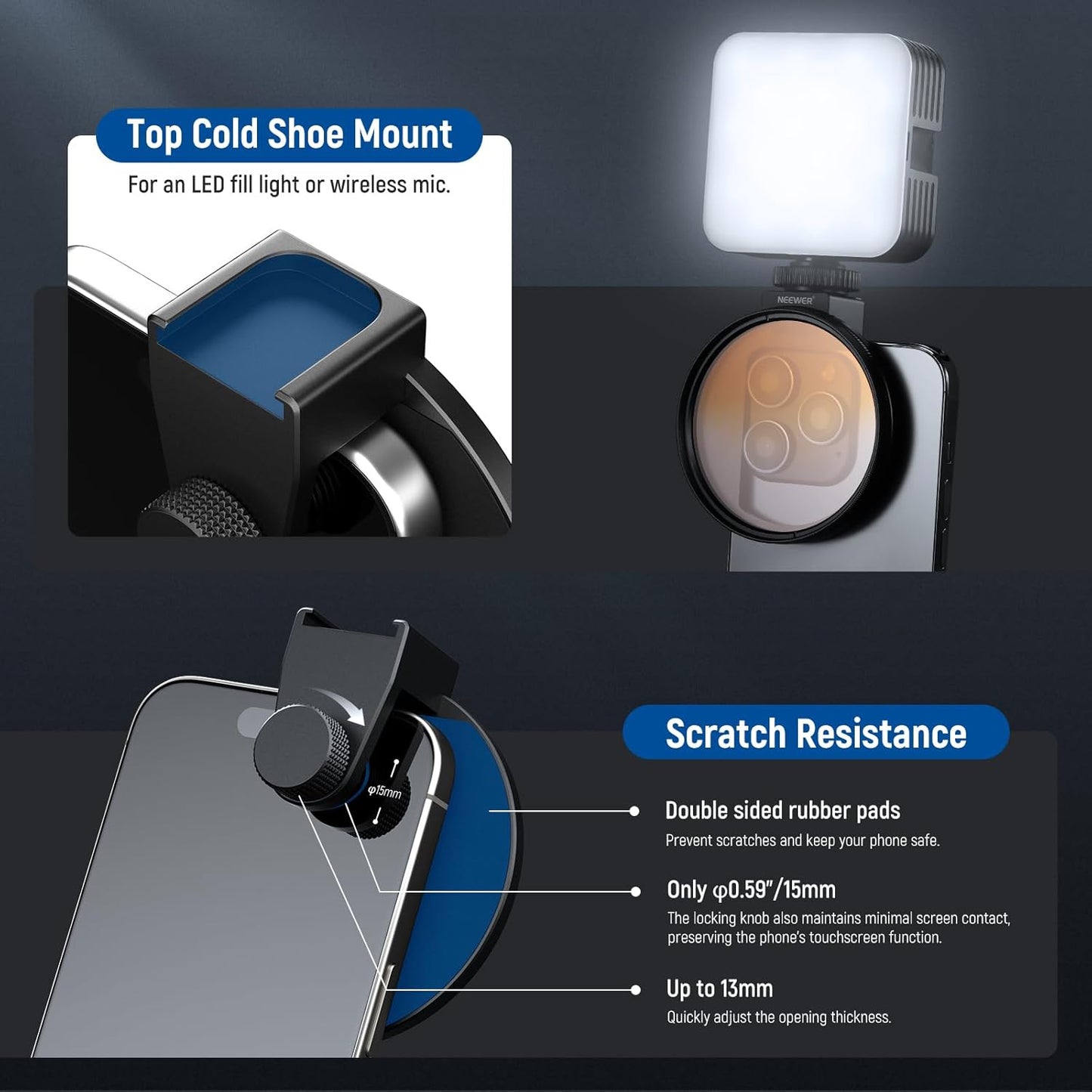 Neewer FL-P4 67mm Phone ND Filter Kit