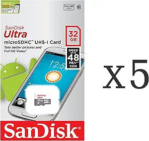SanDisk SDSQUNB-032G-GN3MN 32GB Ultra Micro SD Card (5-Pack) — main product image