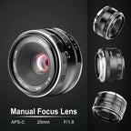 Meike 25mm F1.8 APS-C Manual Focus Lens Sony E-Mount