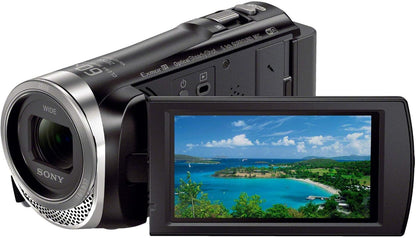 Sony HDR-CX455 Handycam Camcorder Bundle - 1080p, Battery, 64GB SD Card