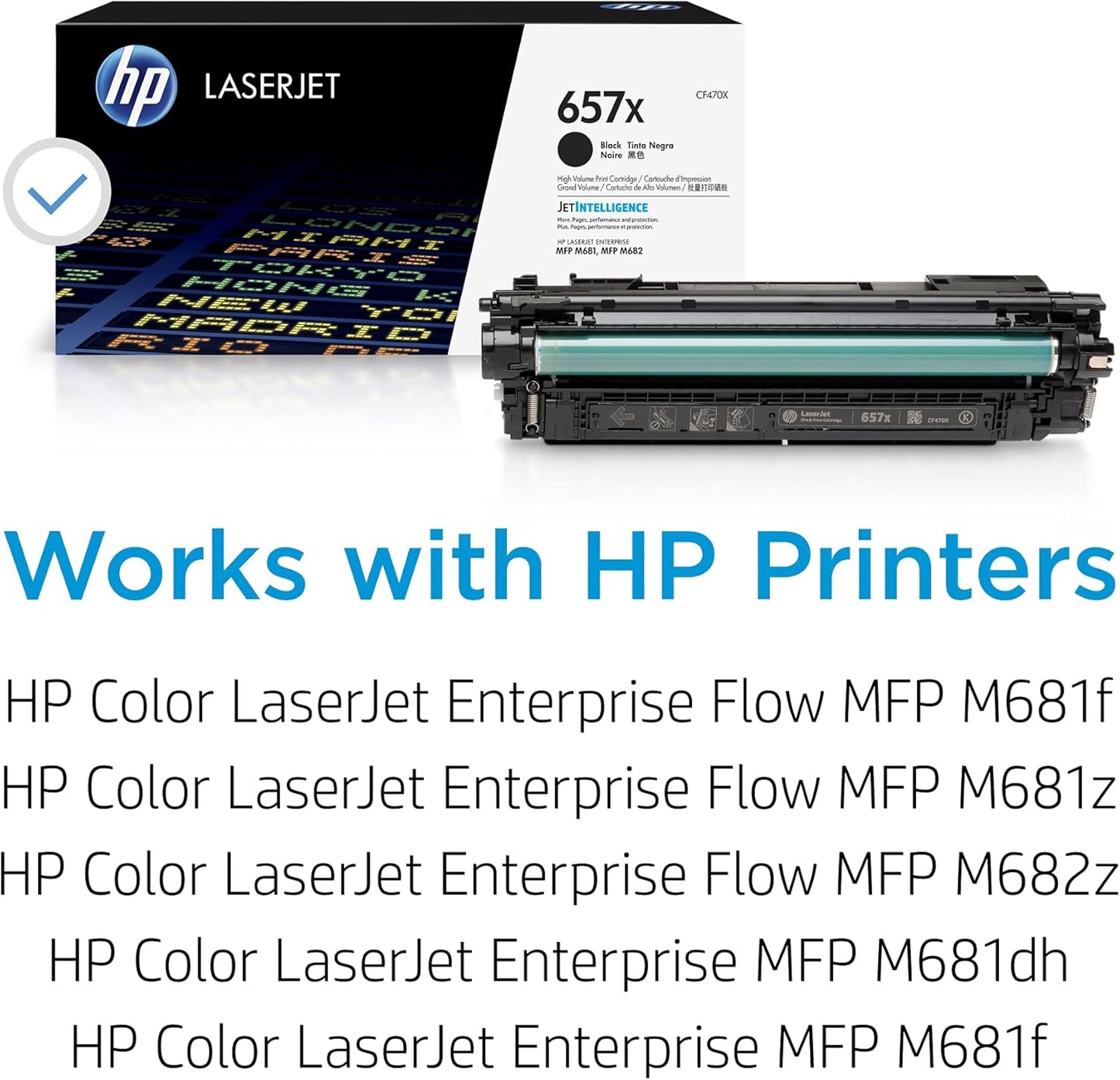 HP CF470X 657X Black Toner - High-Yield LaserJet Cartridge