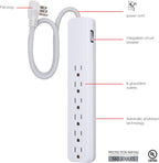 GE 45264 UltraPro 6-Outlet Surge Protector 2ft Cord