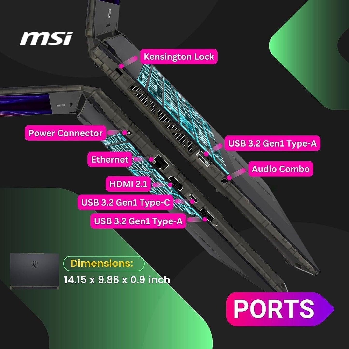 MSI Cyborg 15 A12VF i7 RTX 4060 1TB SSD Gaming Laptop