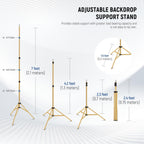 Neewer 10ft Photo Studio Backdrop Support System - Gold