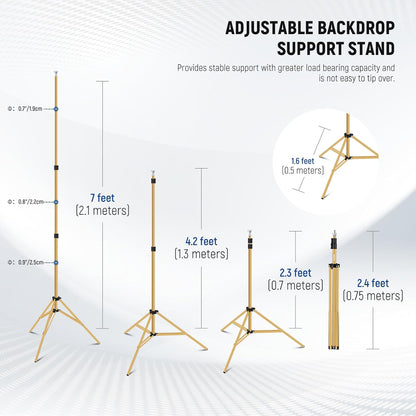 Neewer 10ft Photo Studio Backdrop Support System - Gold