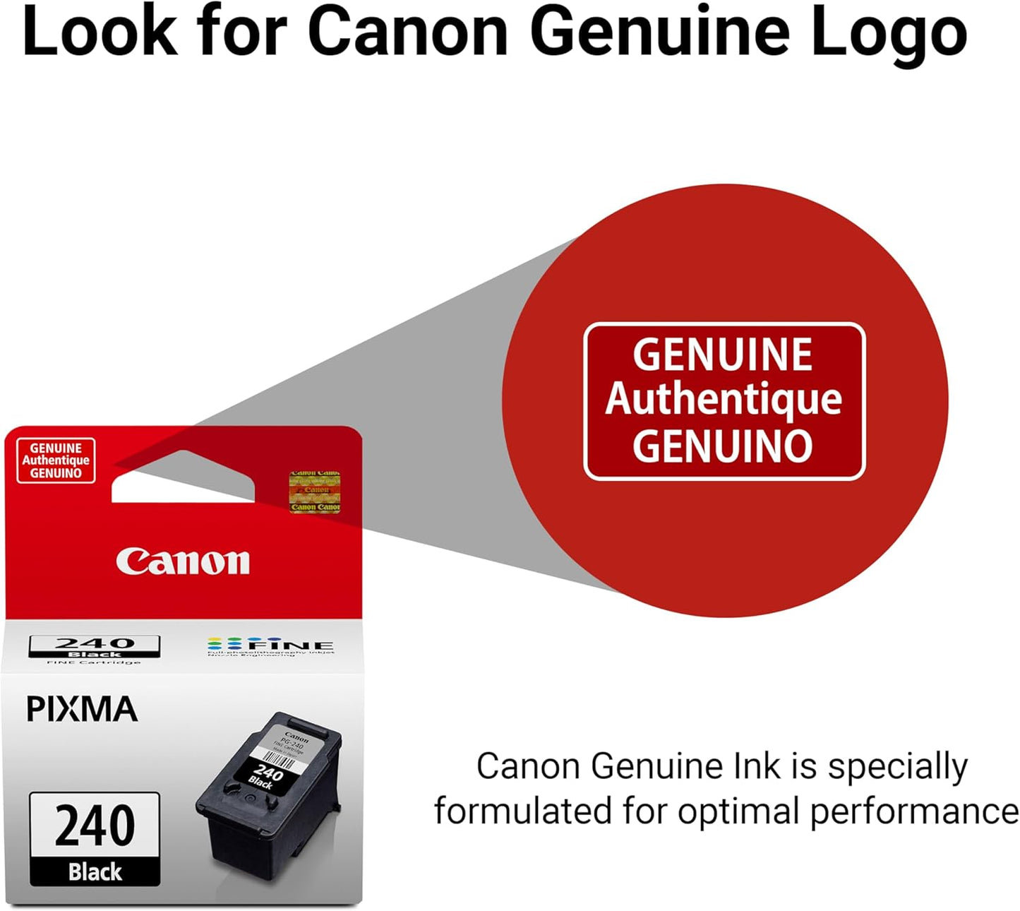 Canon 5207B001 PG-240 Genuine Black Ink Cartridge