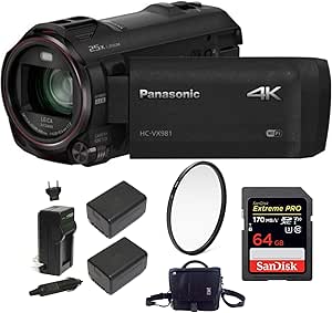 Panasonic HC-VX981K 4K Ultra HD Camcorder Bundle