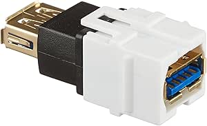 Monoprice 107836 Keystone Jack USB 3.0 Coupler