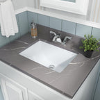 MSI 1813 White Rectangle Undermount Bathroom Sink