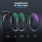 Neewer 10104891 67mm Black Diffusion Filter Phone Clip