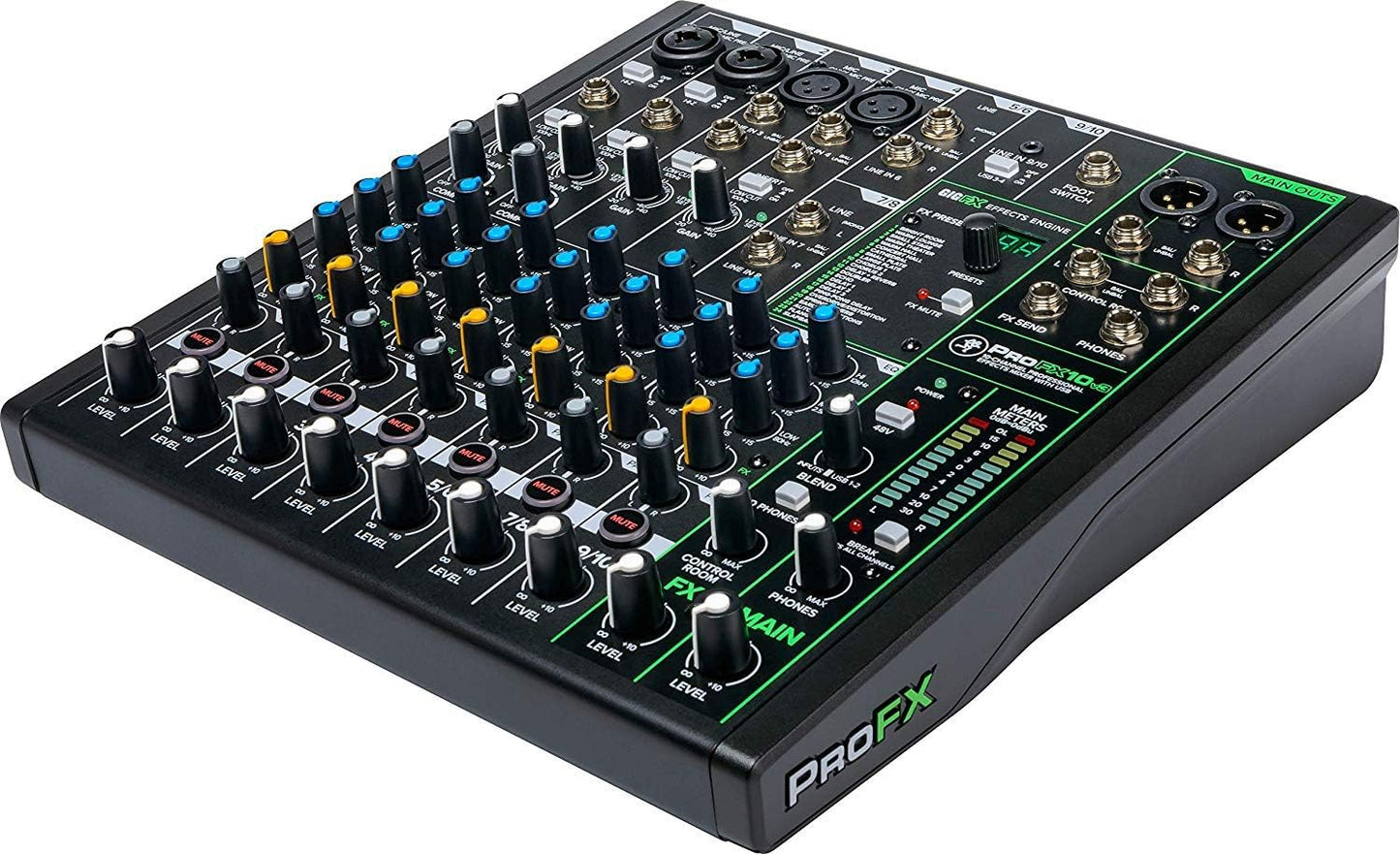 Gravity PROFX10V3+TH02+XLR(2)+M Mackie 10-Channel Mixer Bundle