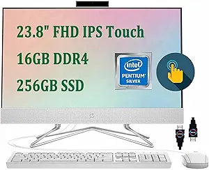 HP 24 All-in-One Desktop Computer Touchscreen Pentium Silver