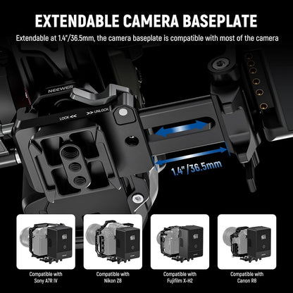 NEEWER PS015 Foldable V Mount Battery Plate Arca Type