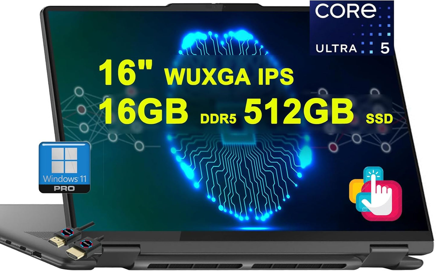 Lenovo Lenovo Yoga 7 16 2-in-1 AI PC - 16-inch Touchscreen Laptop