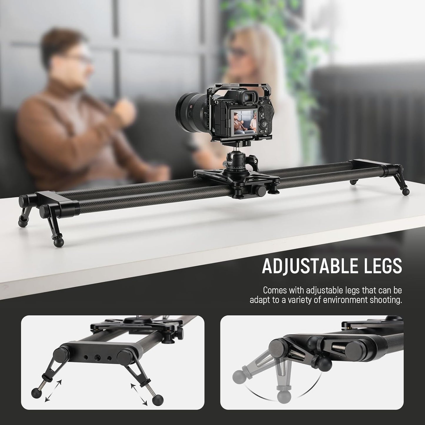 Neewer 10102124 31.5" Carbon Fiber Camera Slider