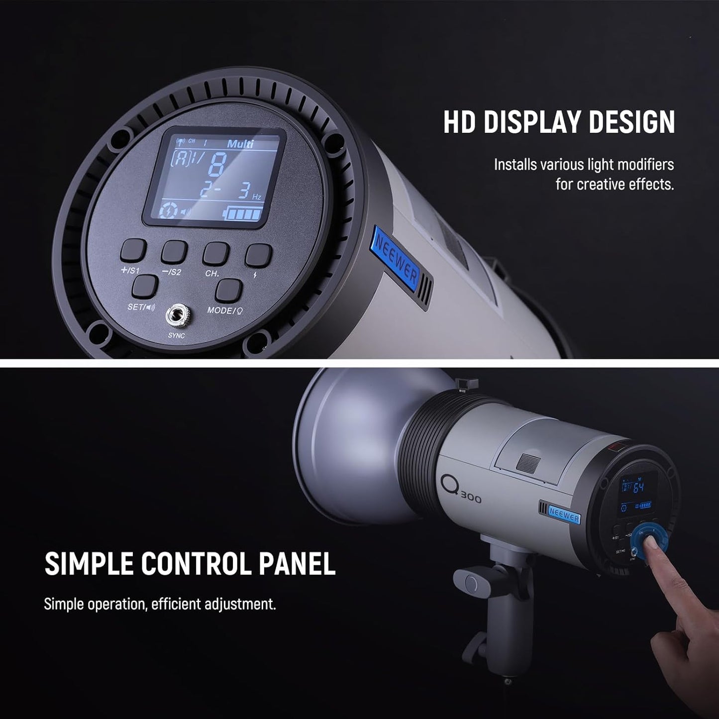 Neewer Q300 300Ws Wireless Outdoor Studio Flash