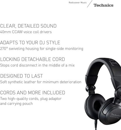 Technics EAH-DJ1200 Professional DJ Headphones Black