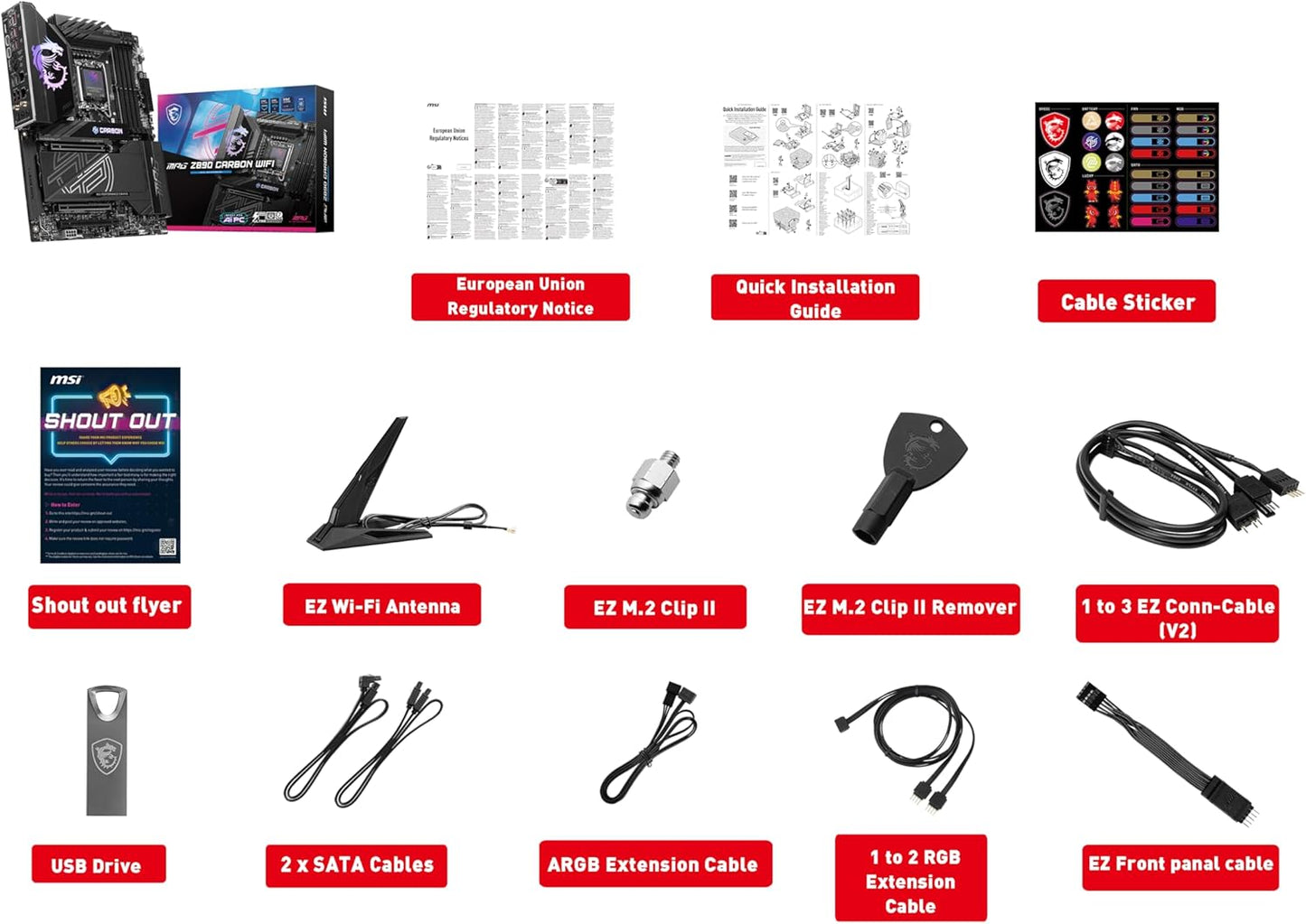 MSI MPG Z890 CARBON WIFI LGA 1851 Gaming Motherboard