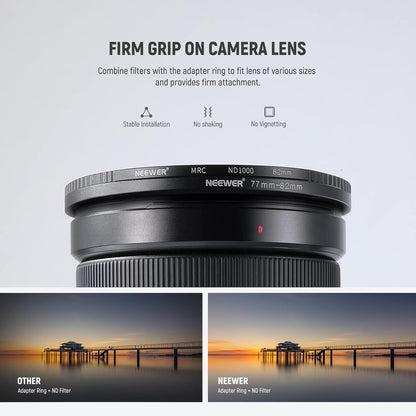 Neewer 10093012 Lens Filter Adapter Rings Set (9 Pieces)