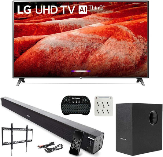 LG E10LG86UM8070 86-Inch 4K HDR Smart TV Bundle