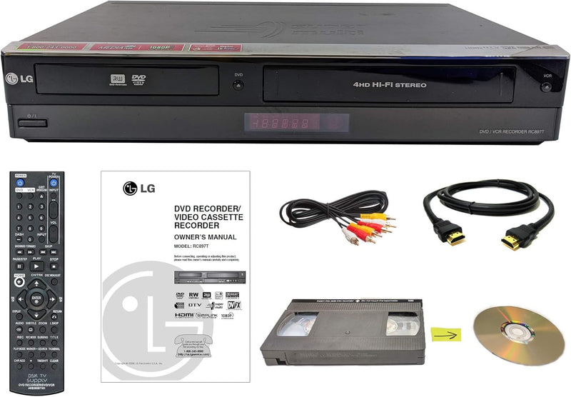 LG RC897T VHS to DVD Recorder Combo with HDMI — main product image