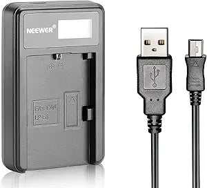 Neewer Micro USB Charger LP-E6 Battery Canon EOS