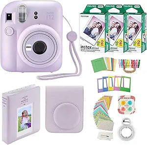 Fujifilm Mini 12 Instax Camera Bundle with Case & Accessories