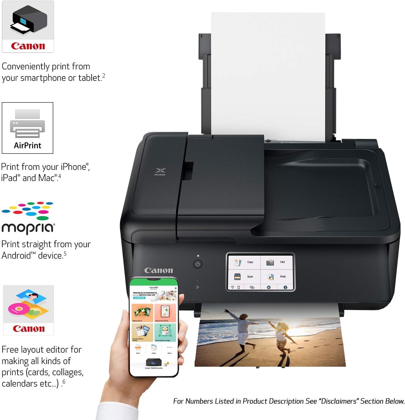 Canon TR8620 Wireless All-In-One Printer: Renewed, Copier, Scanner, Fax