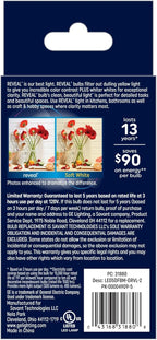 GE 31880 Reveal LED B11 Candle Bulbs 60W 2-Pack
