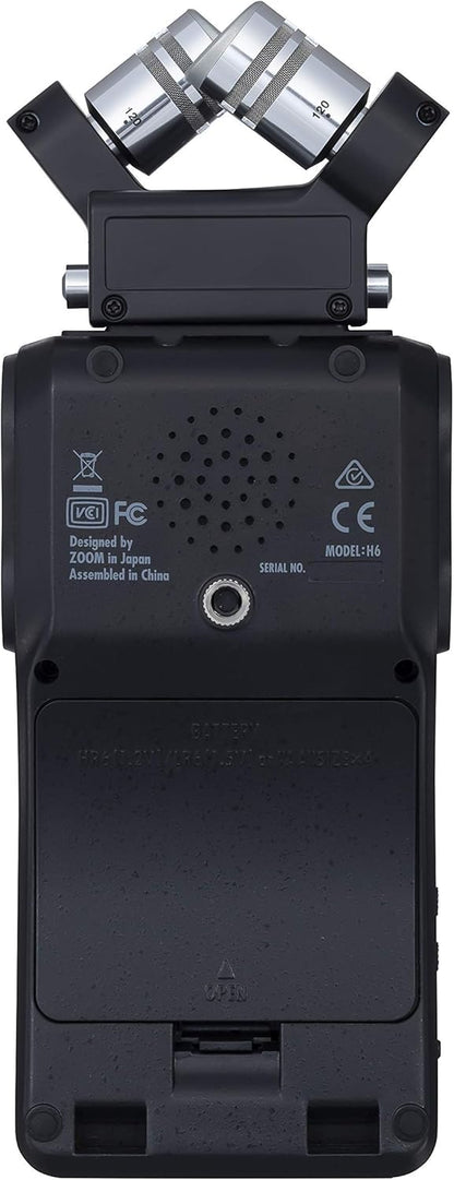 Zoom H6/BLK-cr All Black Handheld Recorder (Renewed)