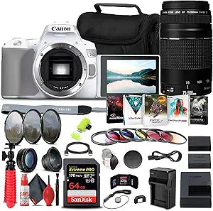 Canon 3457C001 EOS 250D DSLR Camera Lens Bundle Renewed