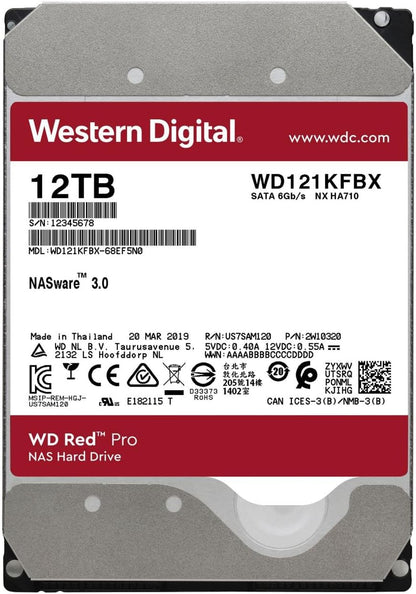Western Digital WD121KFBX 12TB Red Pro NAS Hard Drive