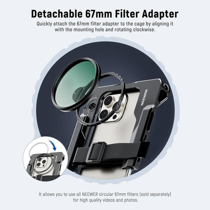 Neewer 10103499 Smartphone Video Rig with 67mm Filter Adapter