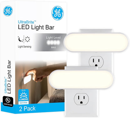 GE 46707-P1 LED Night Light Bar 100 Lumens 2-Pack