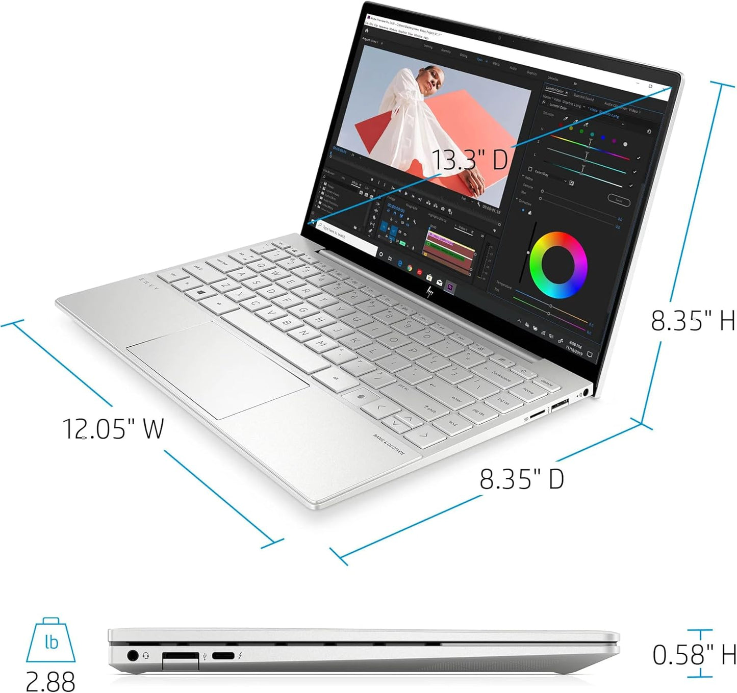 HP BA1047WM Envy 13": FHD i5, 8GB RAM, 256GB SSD Laptop