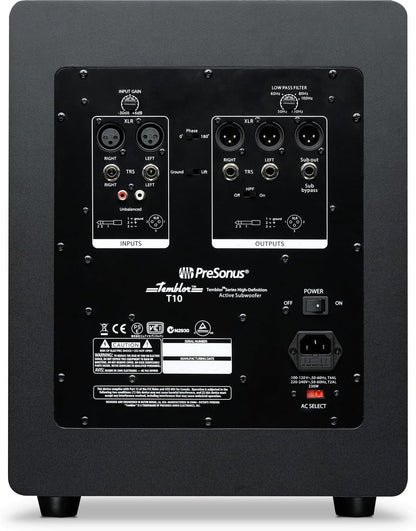 PreSonus Temblor T10 Studio Subwoofer Mixing Reference