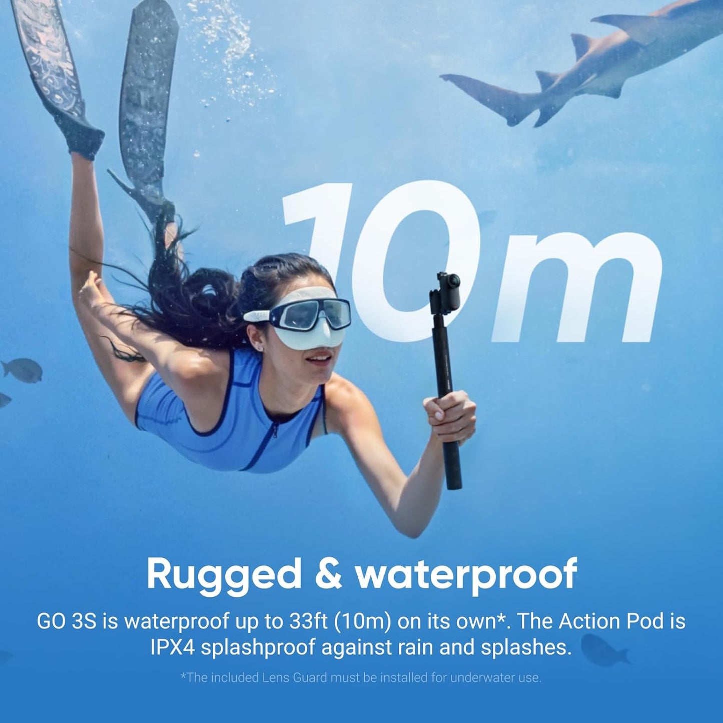 Insta360 CINSAATA GO 3S 64GB Black 4K Portable Camera