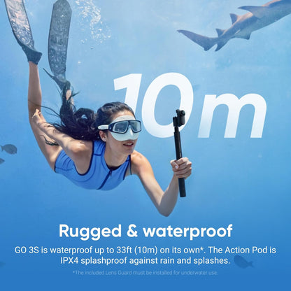 Insta360 CINSAATA GO 3S 64GB Black 4K Portable Camera